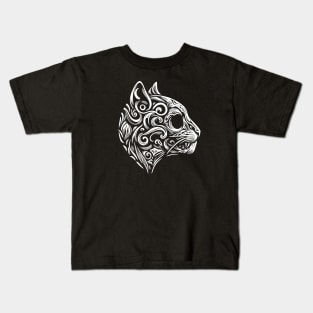 Monochromatic Whiskers Kids T-Shirt